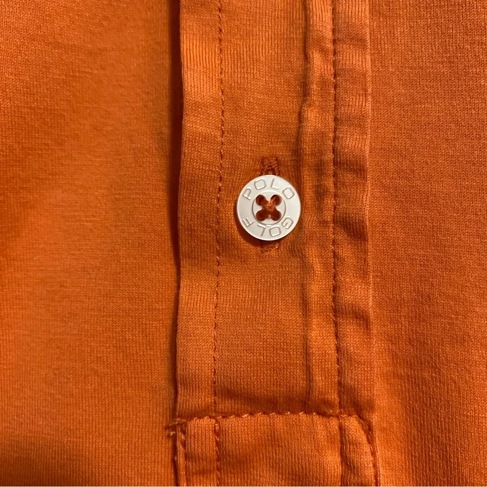 Ralph Lauren Polo Golf Mens Shirt Parkland Florida Vintage Lisle Orange Preppy